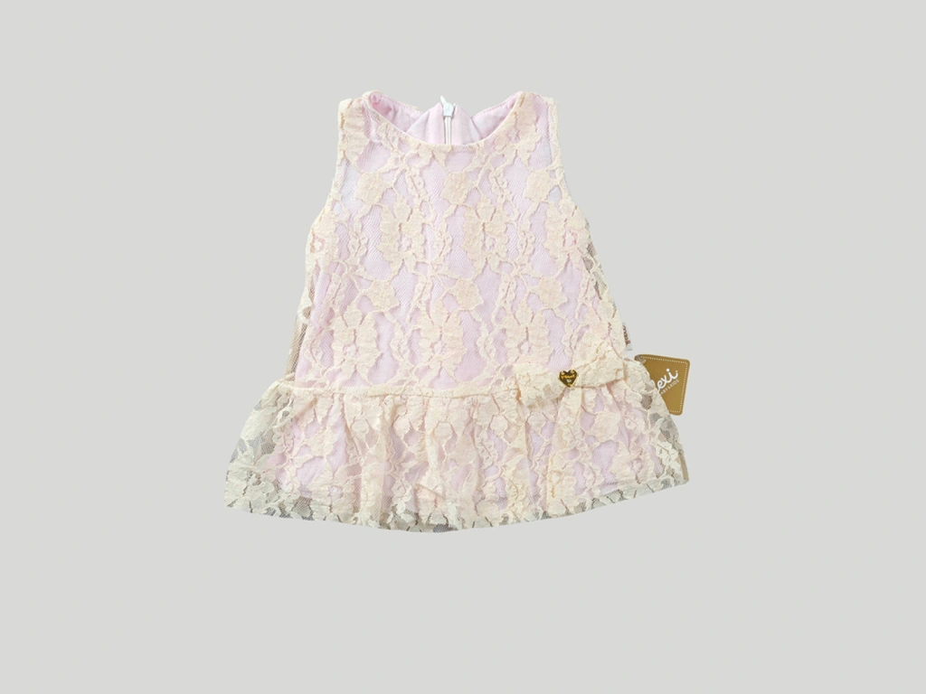 Luxury Dress pink & cream