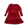 Βελούδινο φόρεμα με μεγάλο φιόγκο Κόκκινο