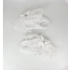 Βρεφικά καλτσάκια με δαντέλα λευκό