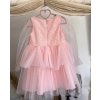 Παιδικό φορεματάκι ροζ με αποσπώμενο λουλούδι - 2