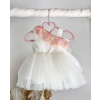 Βρεφικό φόρεμα “Roza” με 3D λουλούδια Λευκό