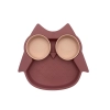 Ozzy the Owl Pink Me Up- Πιάτο σιλικόνης με βεντούζα και αποσπώμενα χωρίσματα - 1