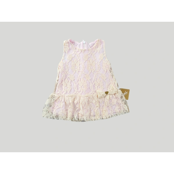 Luxury Dress pink & cream - 1