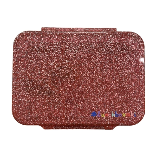 #lunchboxaki Φαγητοδοχείο με χωρίσματα ροζ glitter