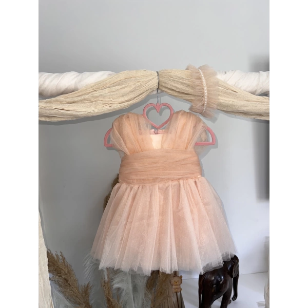 Φόρεμα παιδικό “Thalia” Σομόν - 2