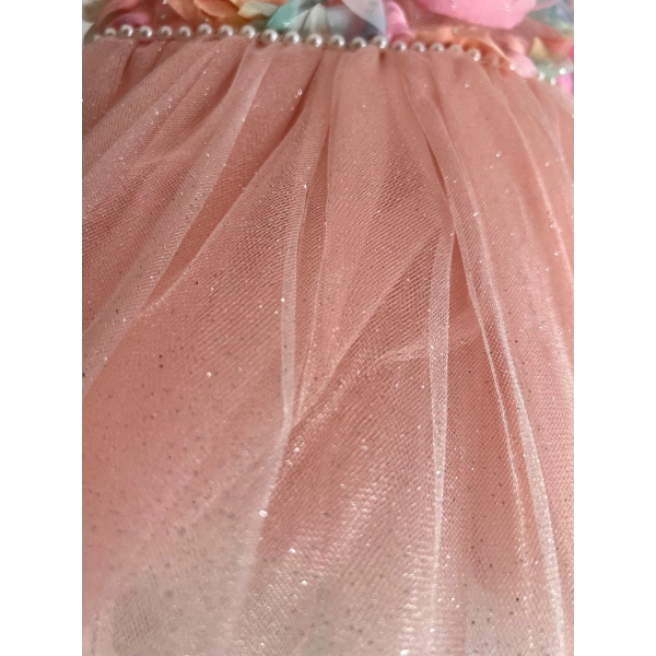 Βρεφικό φόρεμα με 3D λουλούδια “Stella” - 2