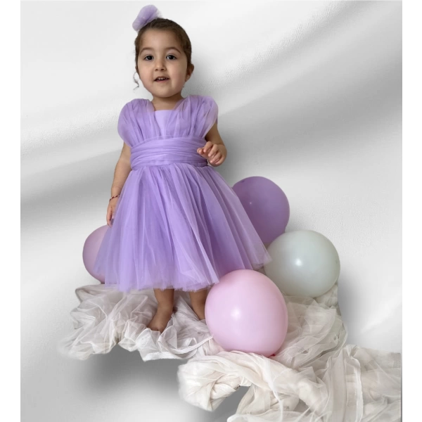 Φόρεμα παιδικό “Thalia” Μώβ - 6