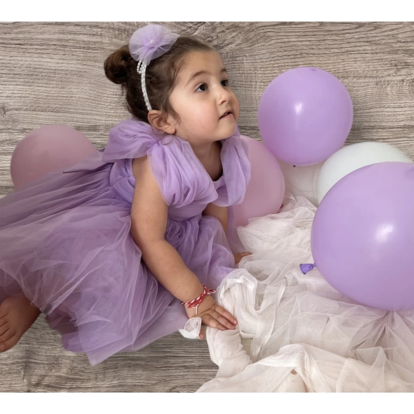 Φόρεμα παιδικό “Thalia” Μώβ - 4