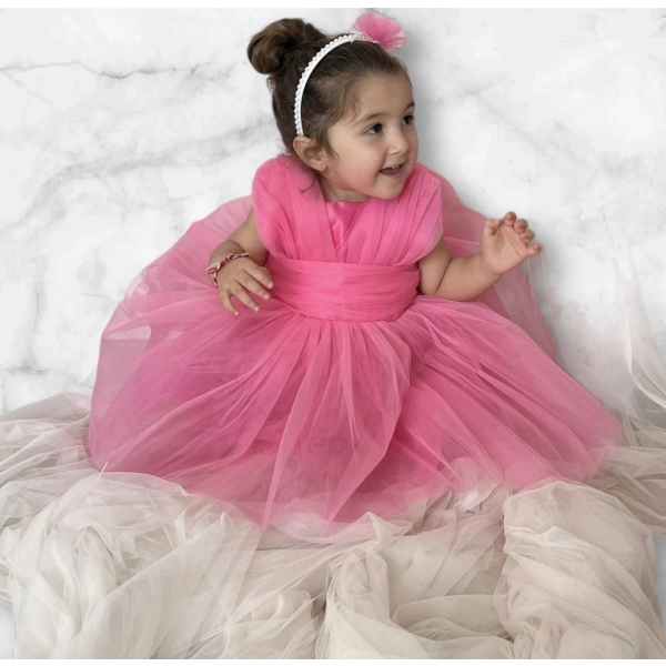 Φόρεμα παιδικό “Thalia”  Φούξια - 7