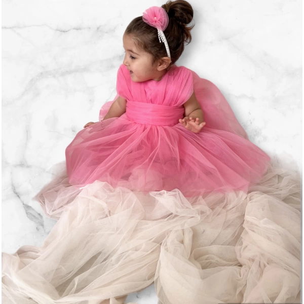 Φόρεμα παιδικό “Thalia”  Φούξια - 4