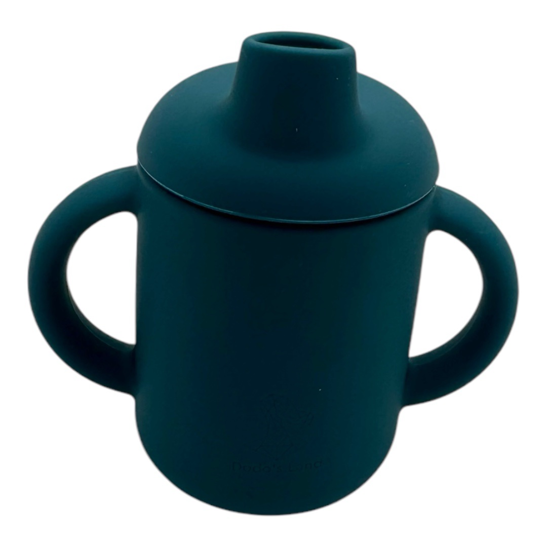 photoroom_20250219_194726 Sippy Cup – Εκπαιδευτικό ποτηράκι σιλικόνης με στεγανό καπάκι πετρόλ - Image 1