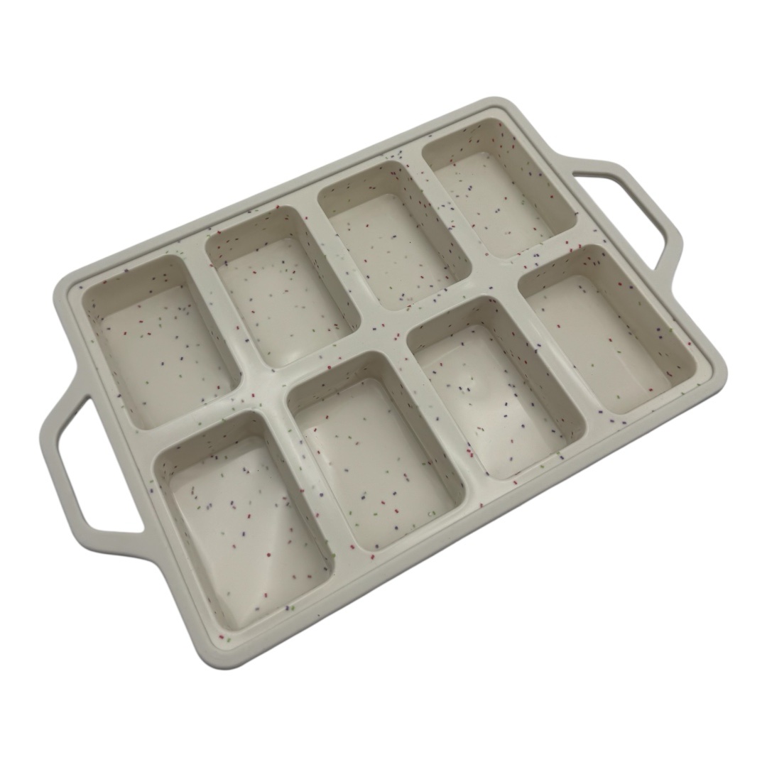 photoroom_20250730_072226 Σταθερή Φόρμα Σιλικόνης – Mini Loaves – 8 Cases - Image 1