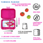 Yumbox Panino Φαγητοδοχείο με 4 χωρίσματα – Φούξια – Μονόκερος - Image 4