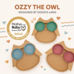 Ozzy the Owl Dusty Blue- Πιάτο σιλικόνης με βεντούζα και αποσπώμενα χωρίσματα - Image 2