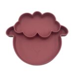 Sally The Sheep – Dusty Pink – Πιάτο σιλικόνης με βεντούζα και χωρίσματα