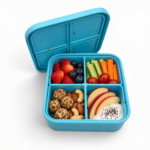 FabFour Bento Box – Φαγητοδοχείο Σιλικόνης με 4 Αποσπώμενα Χωρίσματα – Starlight Pink - Image 2