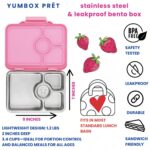 YUMBOX PRÊT – ΑΝΟΞΕΙΔΩΤΟ ΔΟΧΕΙΟ ΦΑΓΗΤΟΥ ΜΕ 3 ΧΩΡΙΣΜΑΤΑ – VERSAILLE PINK - Image 4